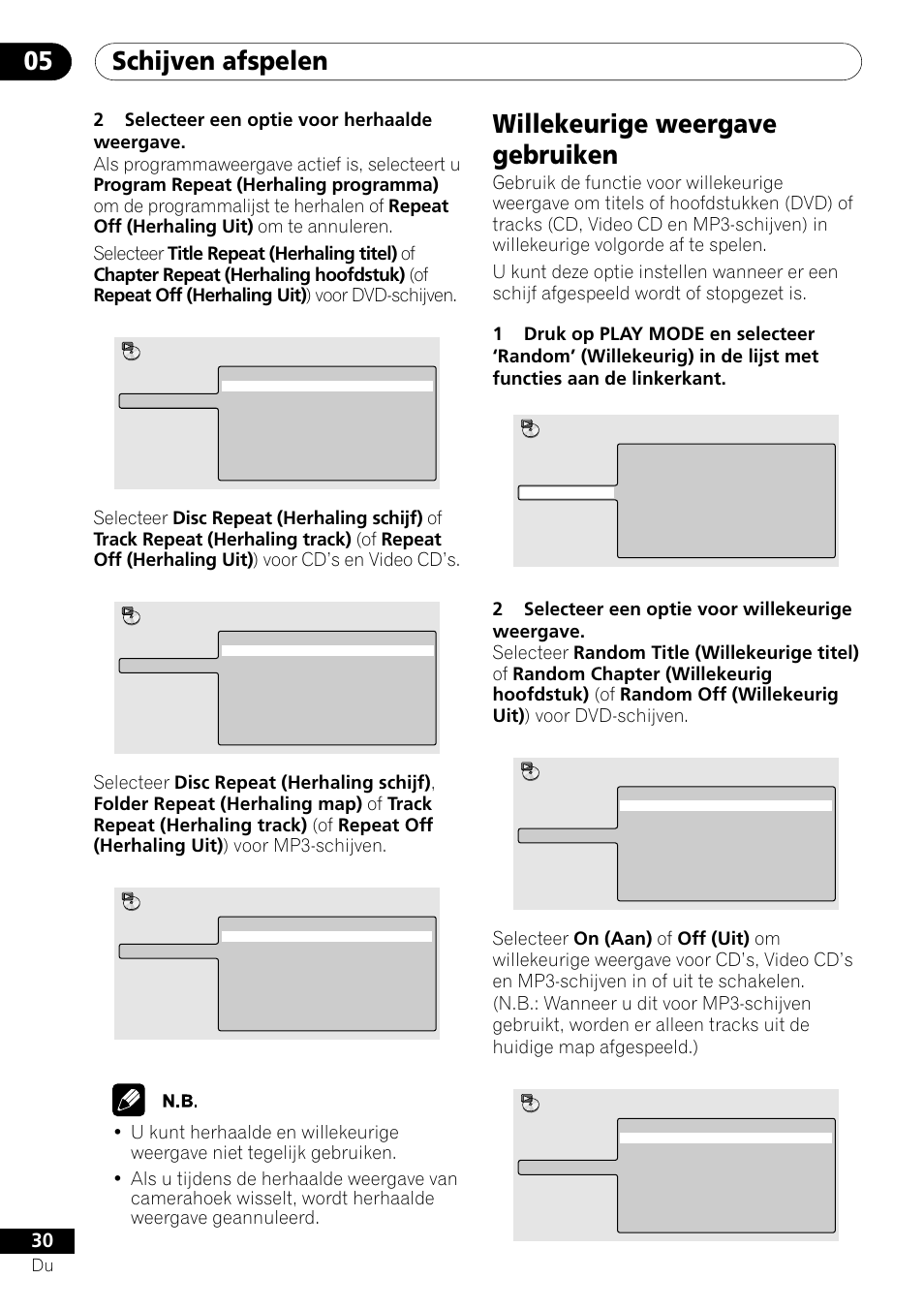 Schijven afspelen 05, Willekeurige weergave gebruiken | Pioneer DV-454-S User Manual | Page 84 / 108