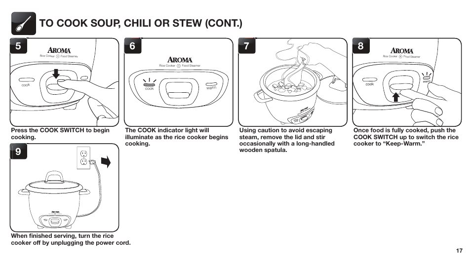 Aroma ARC-743-1NGR User Manual | Page 19 / 27
