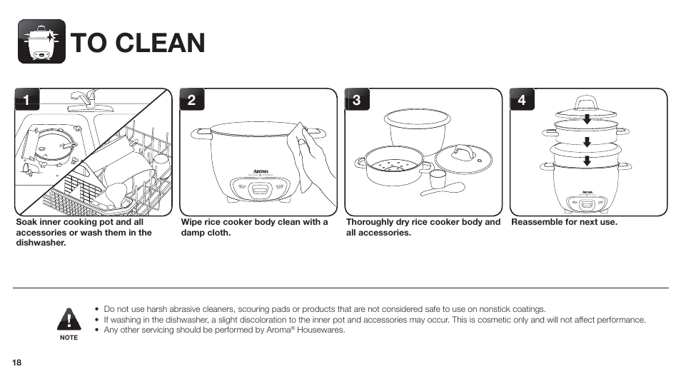 Aroma ARC-743-1NGR User Manual | Page 20 / 27