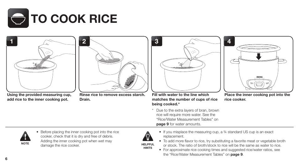 Aroma ARC-743-1NGR User Manual | Page 8 / 27