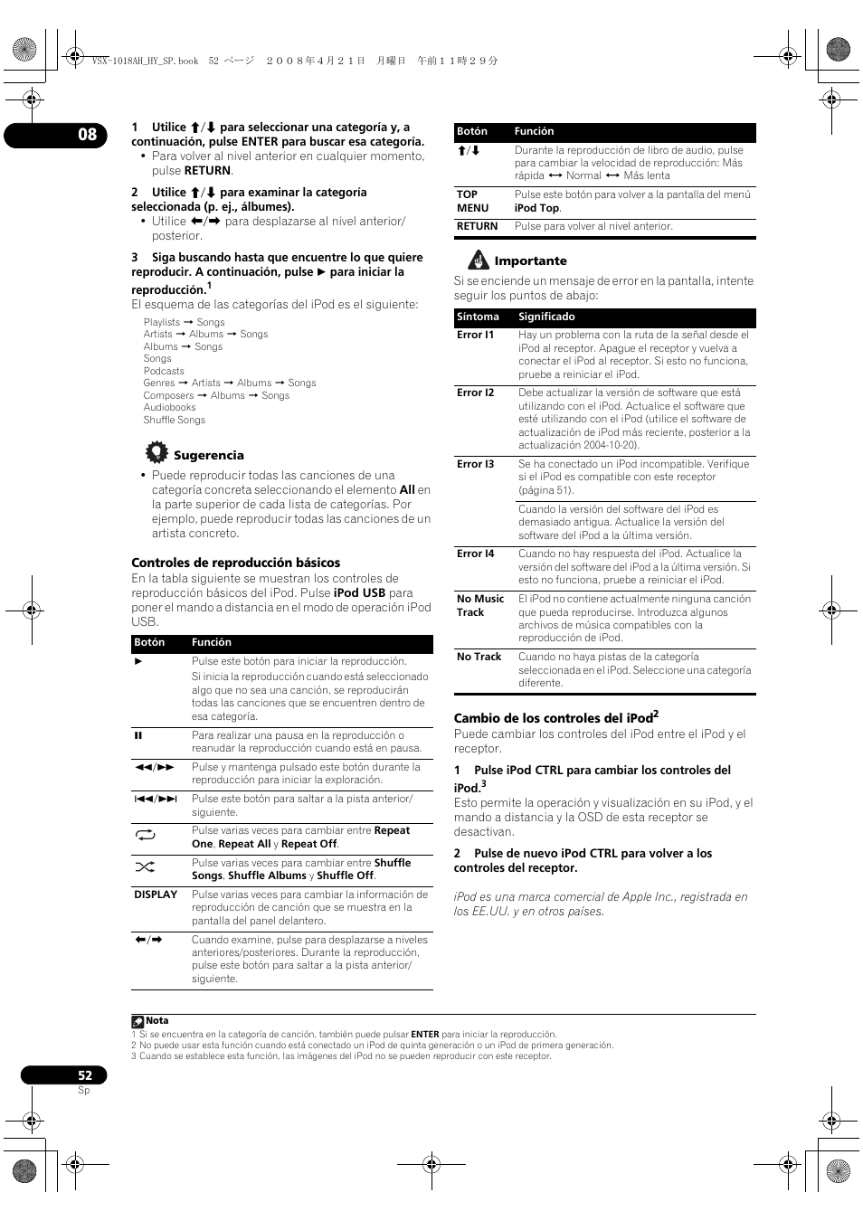 Pioneer VSX-1018AH-K User Manual | Page 52 / 96