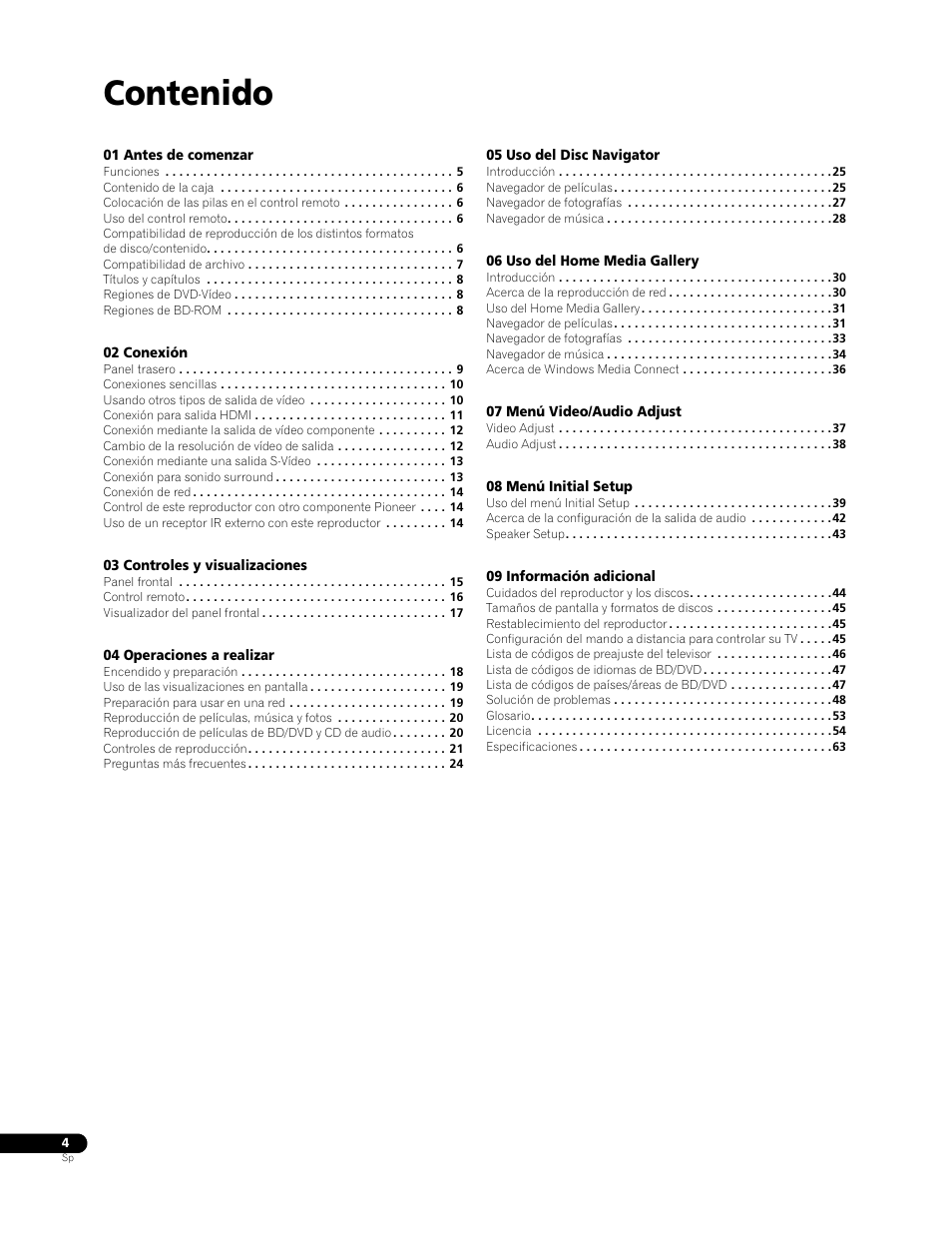 Pioneer BDP-LX70 User Manual | Page 4 / 64
