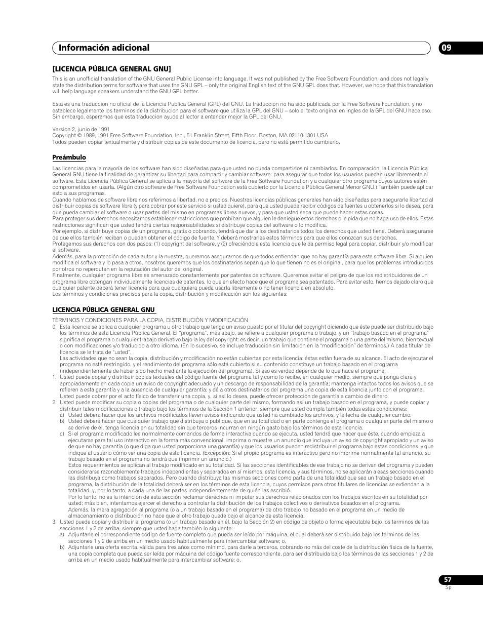 Información adicional 09 | Pioneer BDP-LX70 User Manual | Page 57 / 64