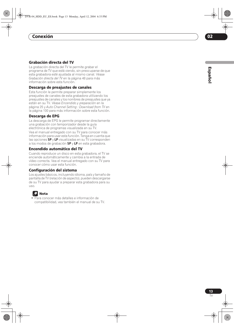 Conexión 02 | Pioneer DVR-520H-S User Manual | Page 13 / 127
