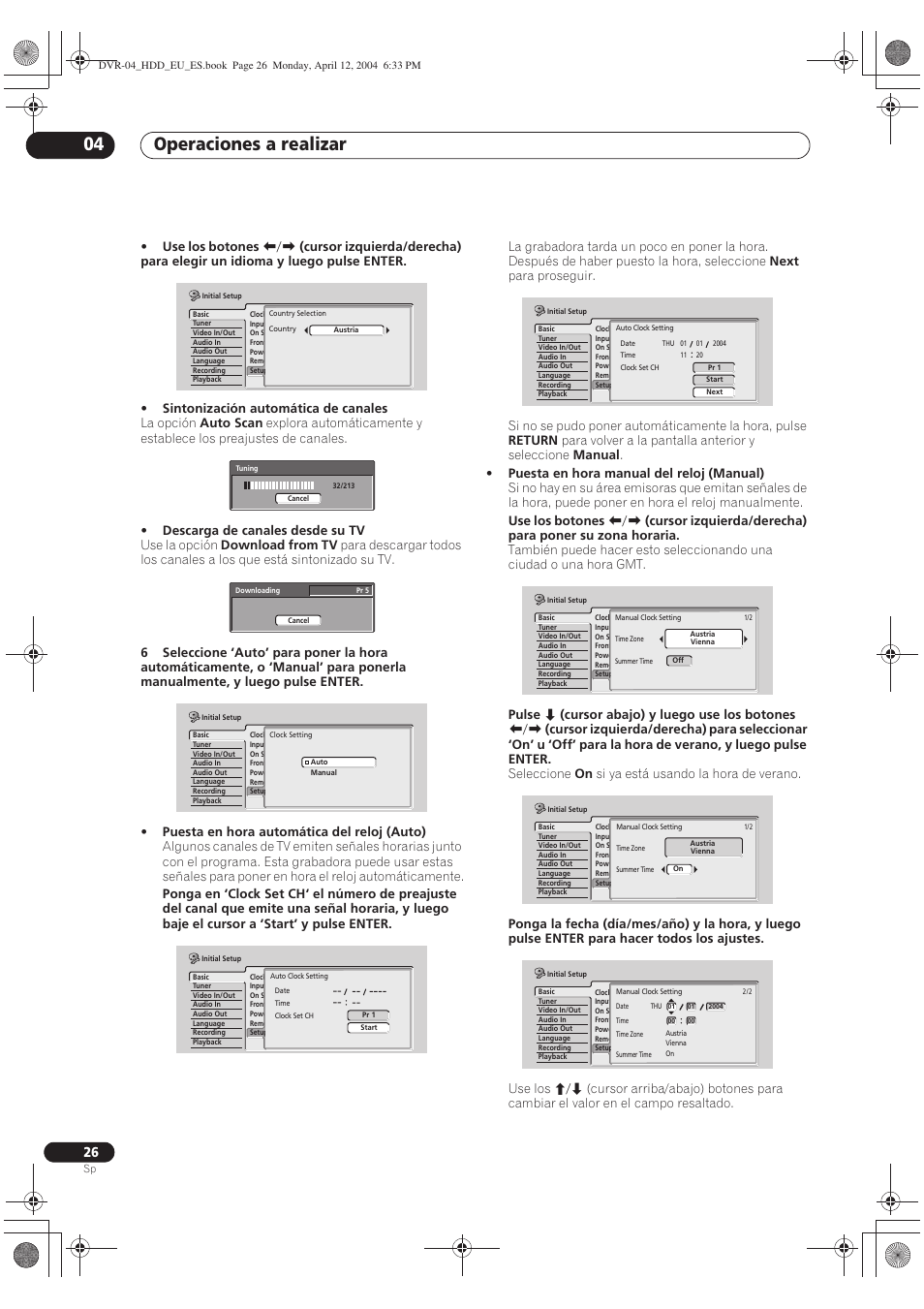 Operaciones a realizar 04 | Pioneer DVR-520H-S User Manual | Page 26 / 127