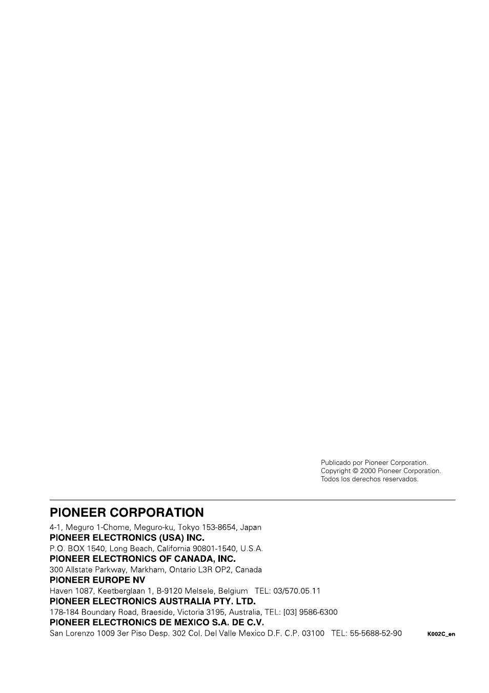 Pioneer DCS-303 User Manual | Page 76 / 76