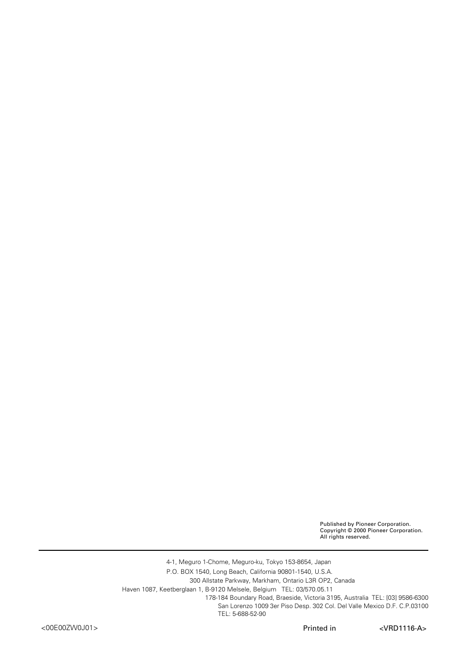 Pioneer corporation | Pioneer DV-530 User Manual | Page 112 / 112