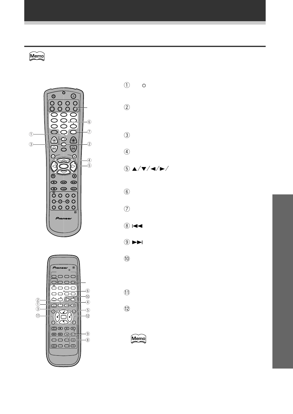 Controles de tv cable/tv satélite/tv, Funcionamiento, 2 tv func (sólo tv) | 3 tv vol, 4 channel, 55˜∞˜2˜3˜ enter, 6 botones numéricos, 7 botón disc (sólo vsx-709rds), 9¢ (sólo vsx-609rds), 0 effect +/– (sólo vsx-609rds) | Pioneer VSX-609RDS User Manual | Page 55 / 124