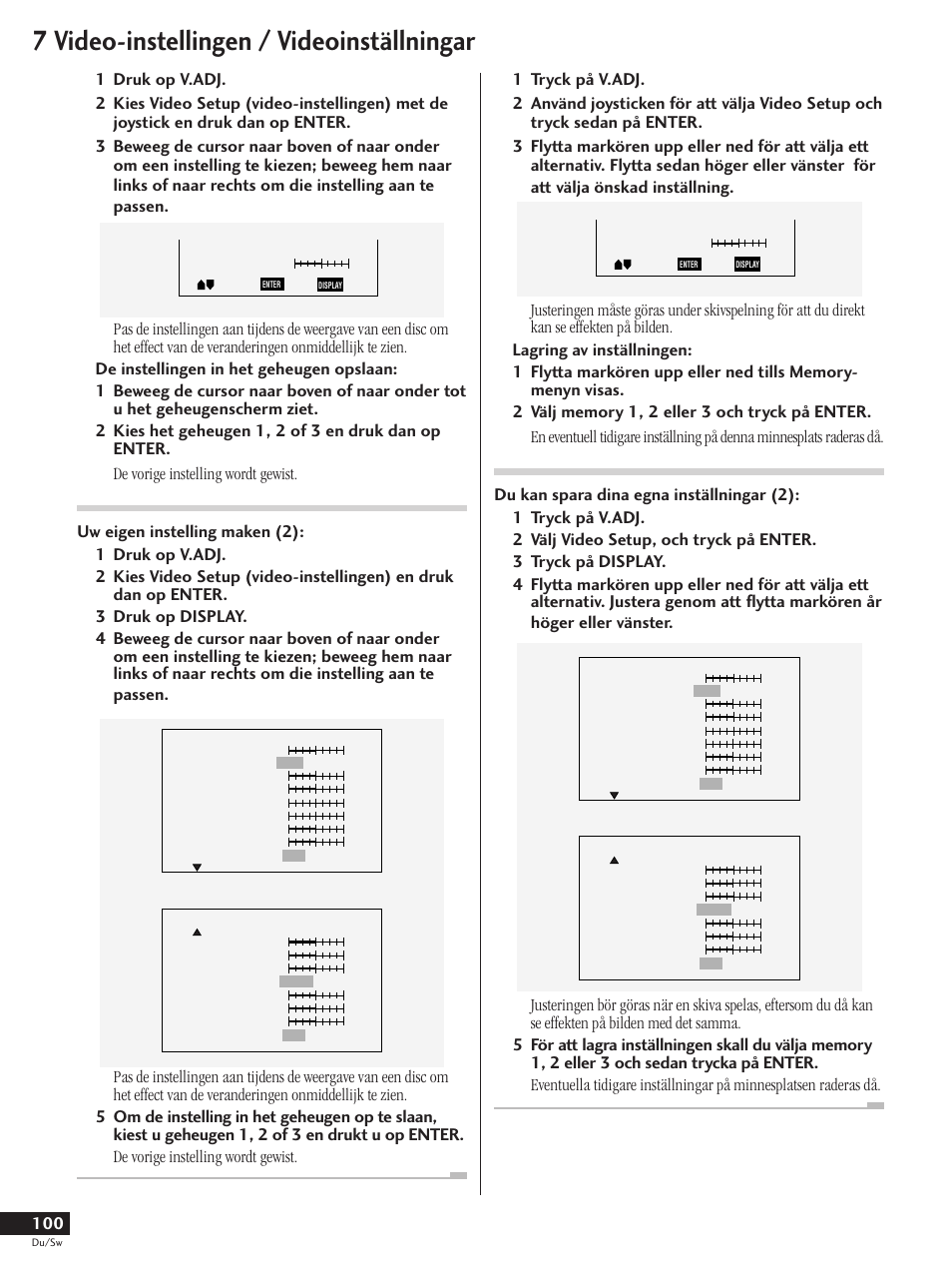 7 video-instellingen / videoinställningar | Pioneer DV-737-K User Manual | Page 100 / 156