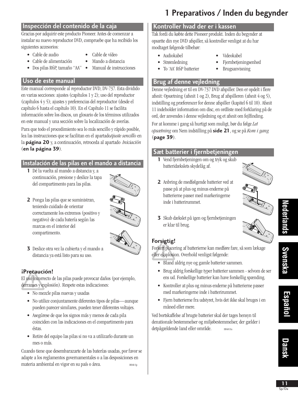 Pioneer DV-737-K User Manual | Page 11 / 156