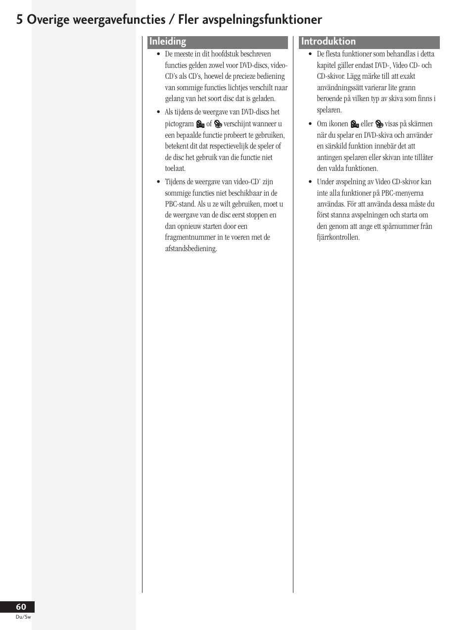 Inleiding, Introduktion | Pioneer DV-737-K User Manual | Page 60 / 156