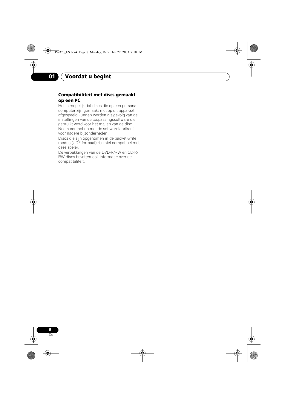 Voordat u begint 01 | Pioneer DV-370-S User Manual | Page 50 / 86