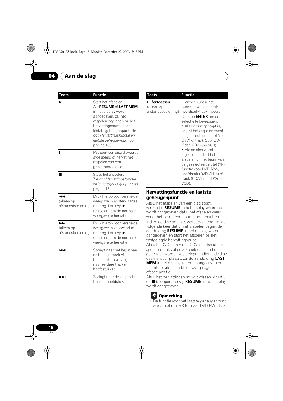 Aan de slag 04 | Pioneer DV-370-S User Manual | Page 60 / 86
