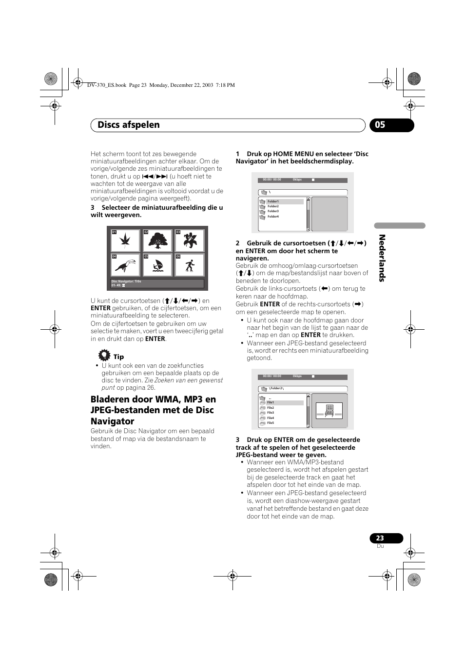 Discs afspelen 05, Nede rlands | Pioneer DV-370-S User Manual | Page 65 / 86