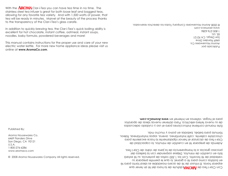 Aroma AWK-161 User Manual | Page 2 / 12