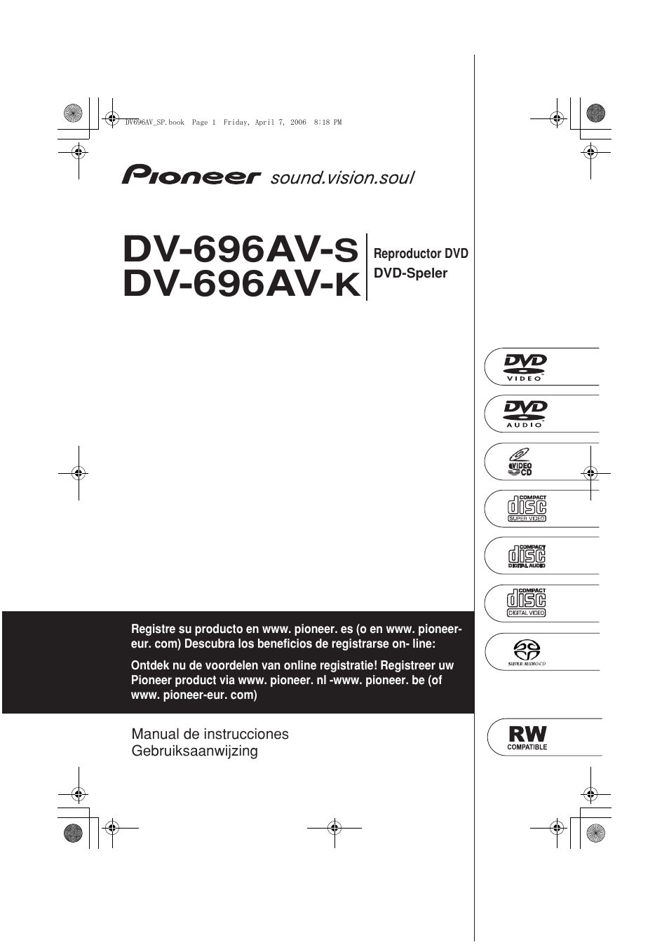 Pioneer DV-696AV-S User Manual | 126 pages