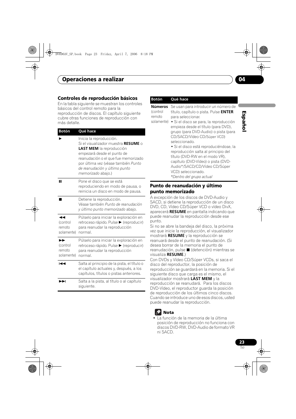 Operaciones a realizar 04 | Pioneer DV-696AV-S User Manual | Page 23 / 126