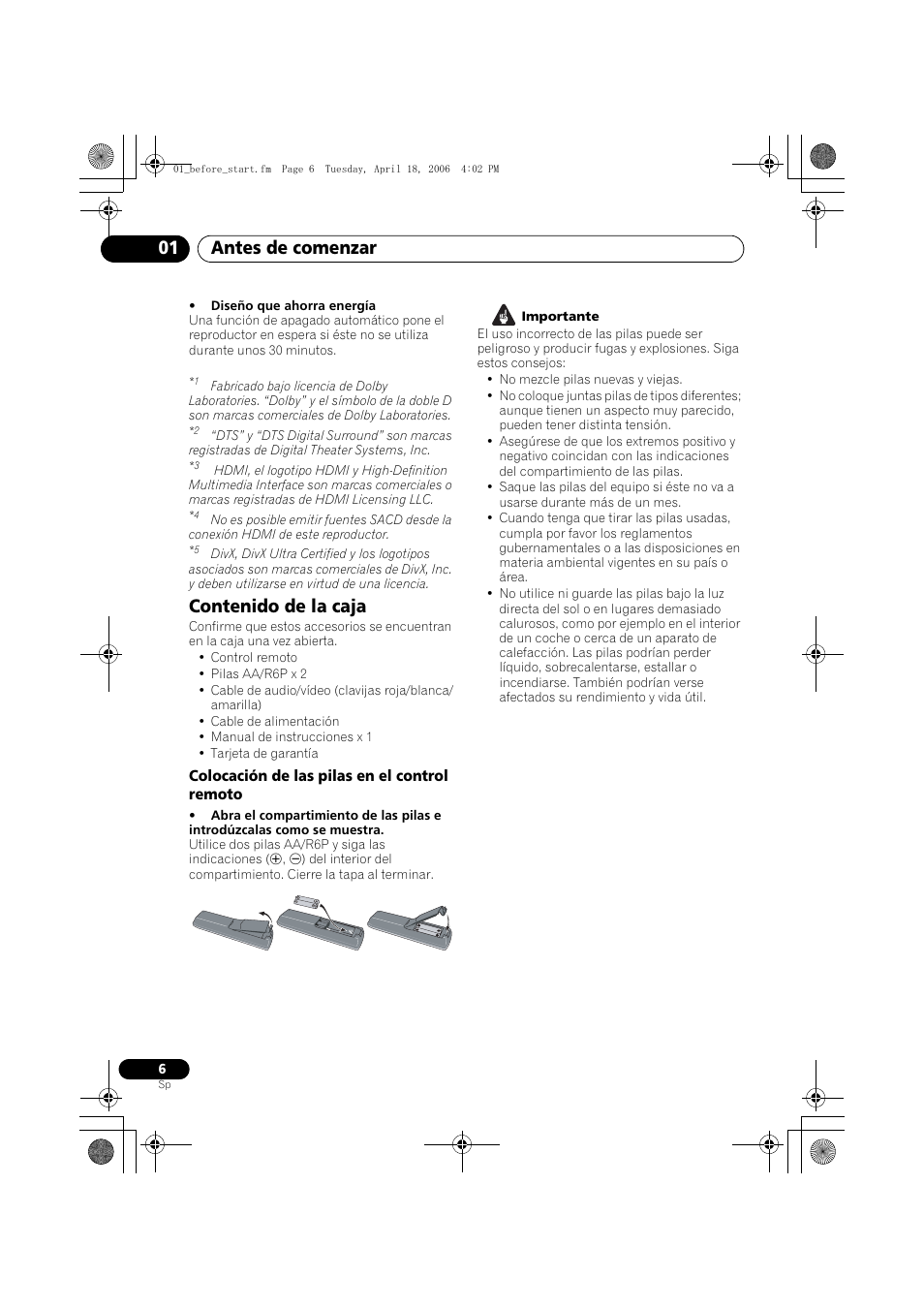 Pioneer DV-696AV-S User Manual | Page 6 / 126