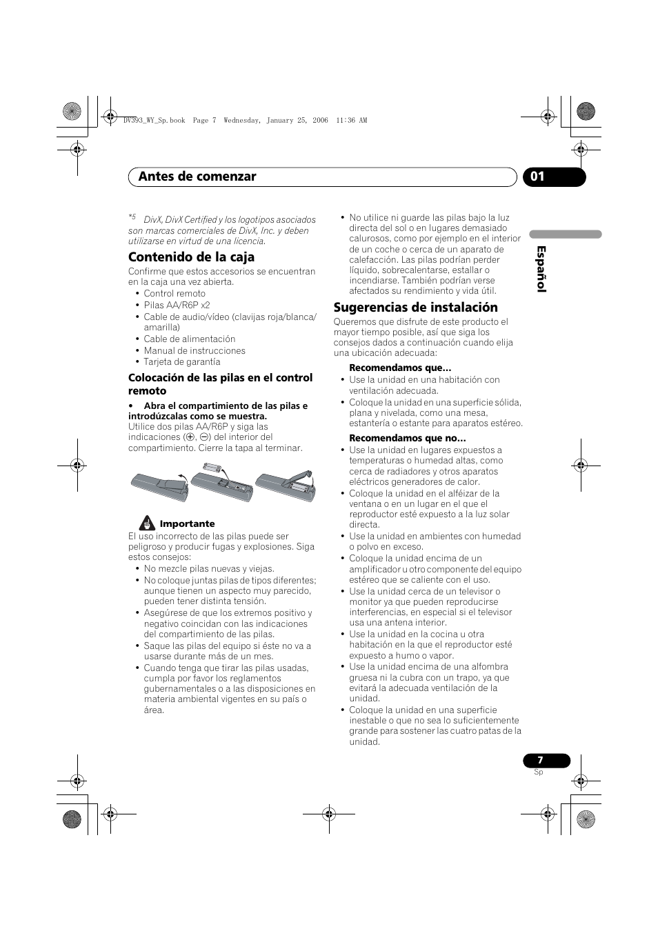 Pioneer DV-393-S User Manual | Page 7 / 95