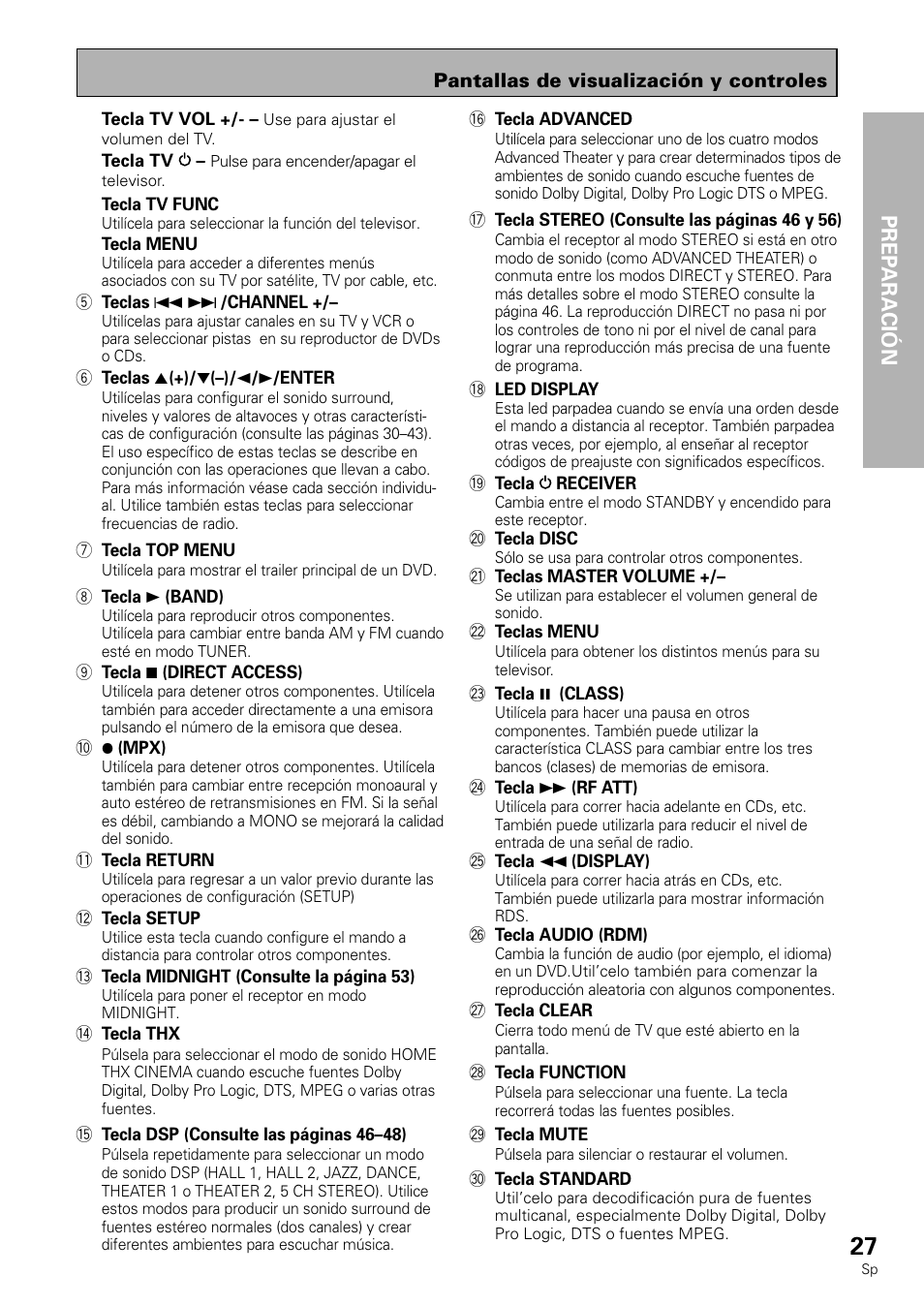 Prep aración | Pioneer VSX-839RDS User Manual | Page 27 / 116