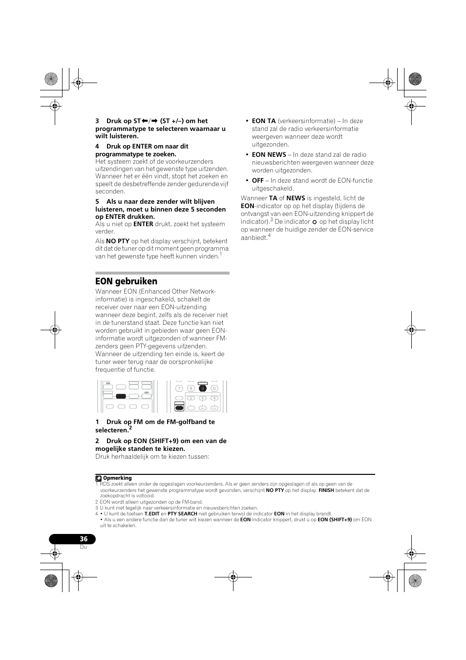 Eon gebruiken | Pioneer VSX-418 K User Manual | Page 36 / 82