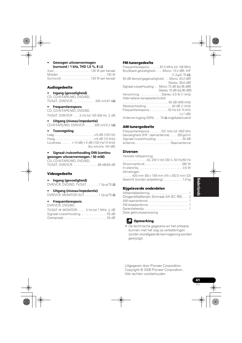 Pioneer VSX-418 K User Manual | Page 41 / 82