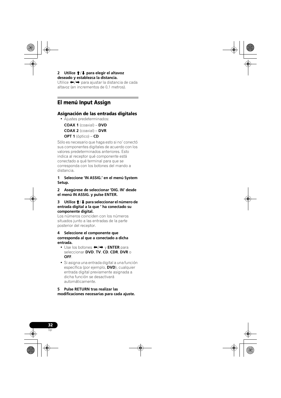 El menú input assign | Pioneer VSX-418 K User Manual | Page 72 / 82