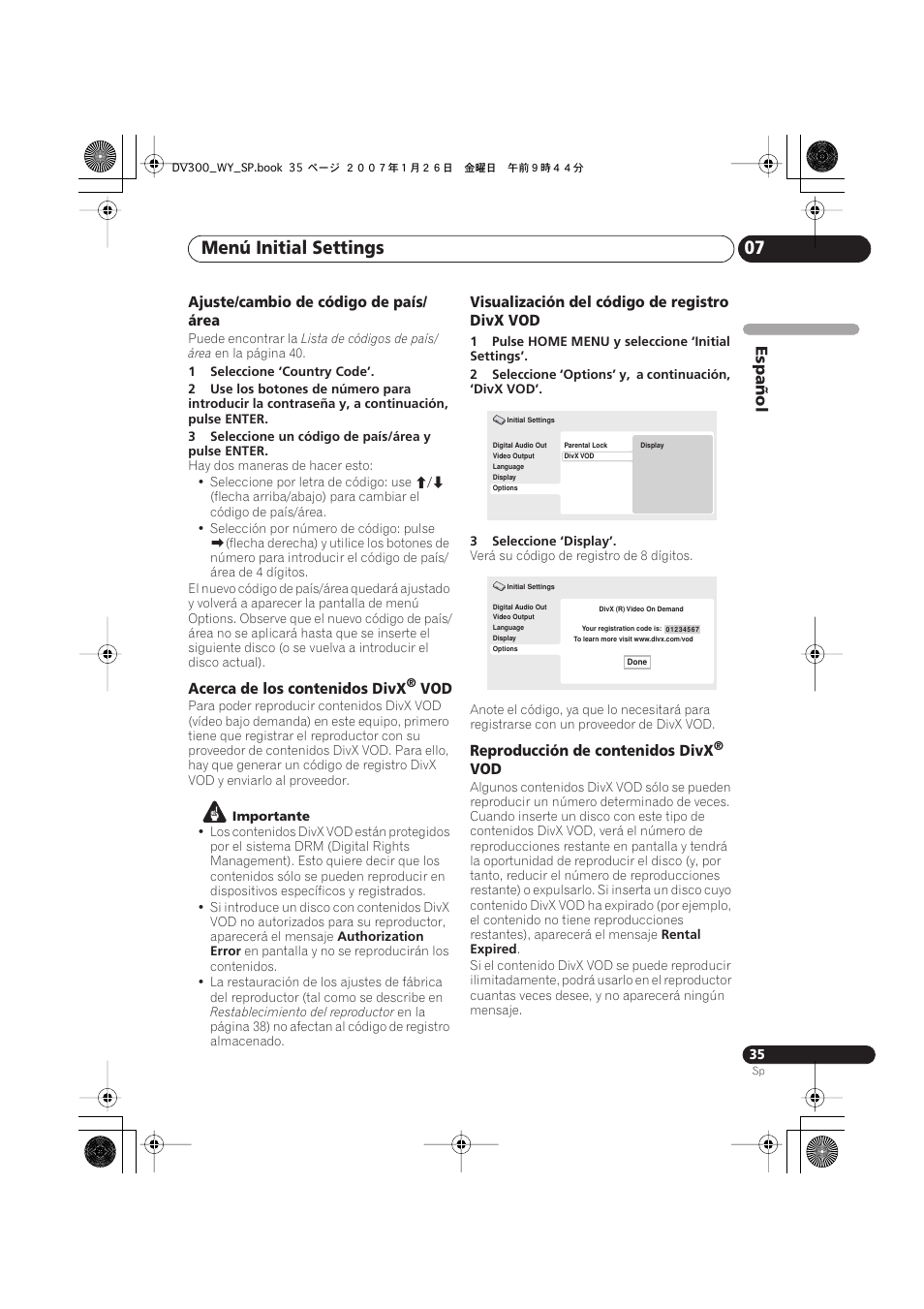 Pioneer DV-300-S User Manual | Page 35 / 82