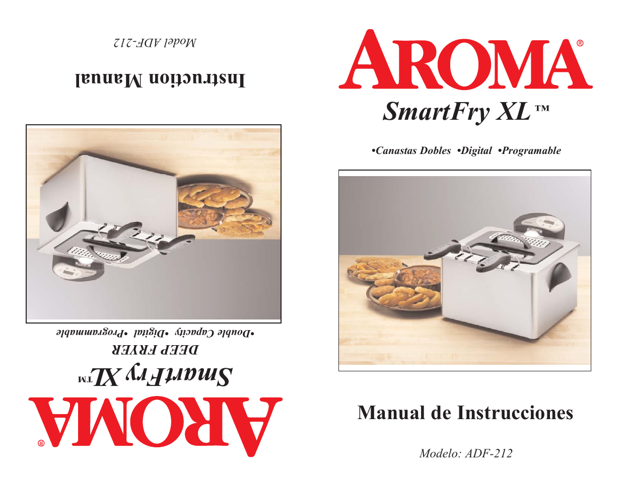 Aroma SMARTFRY XL ADF-212 User Manual | 22 pages