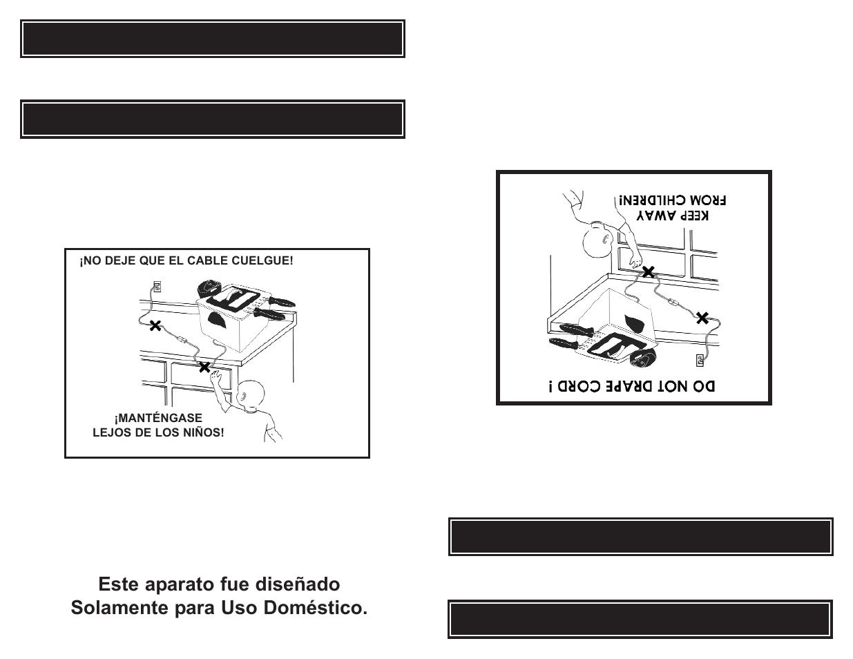 Short cord instructions, Polarized plug, Clavija polarizada | This appliance is for household use only, Nstrucciones para usar el cable corto | Aroma SMARTFRY XL ADF-212 User Manual | Page 4 / 22