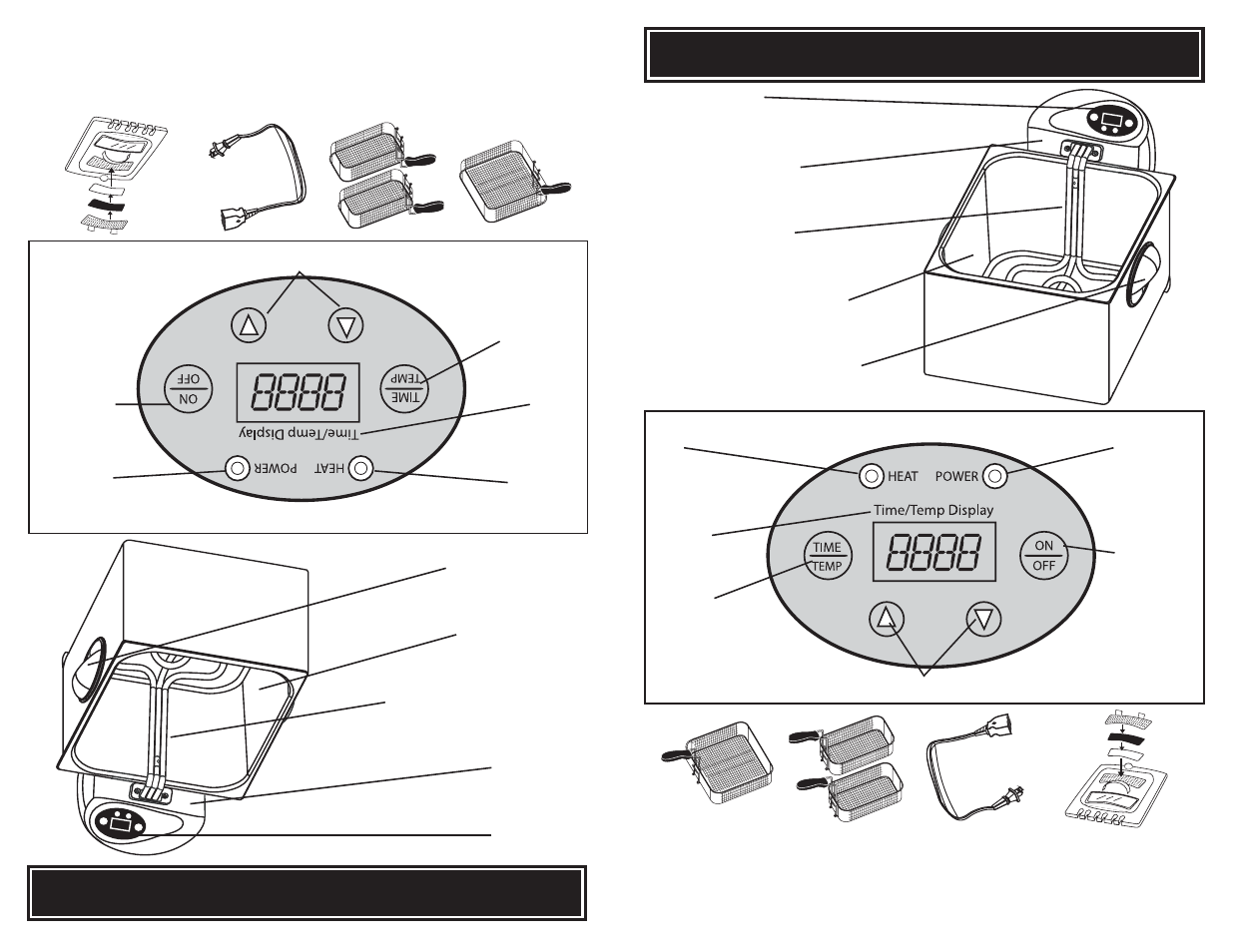 Parts identifica tion, Identificación de piezas | Aroma SMARTFRY XL ADF-212 User Manual | Page 5 / 22