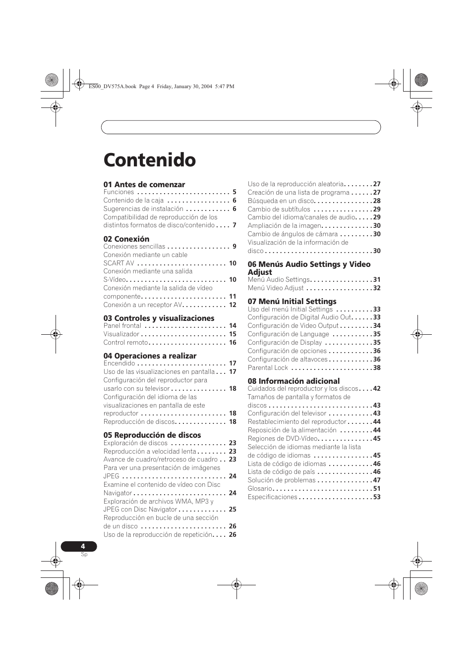 Pioneer DV-575A-S User Manual | Page 4 / 108