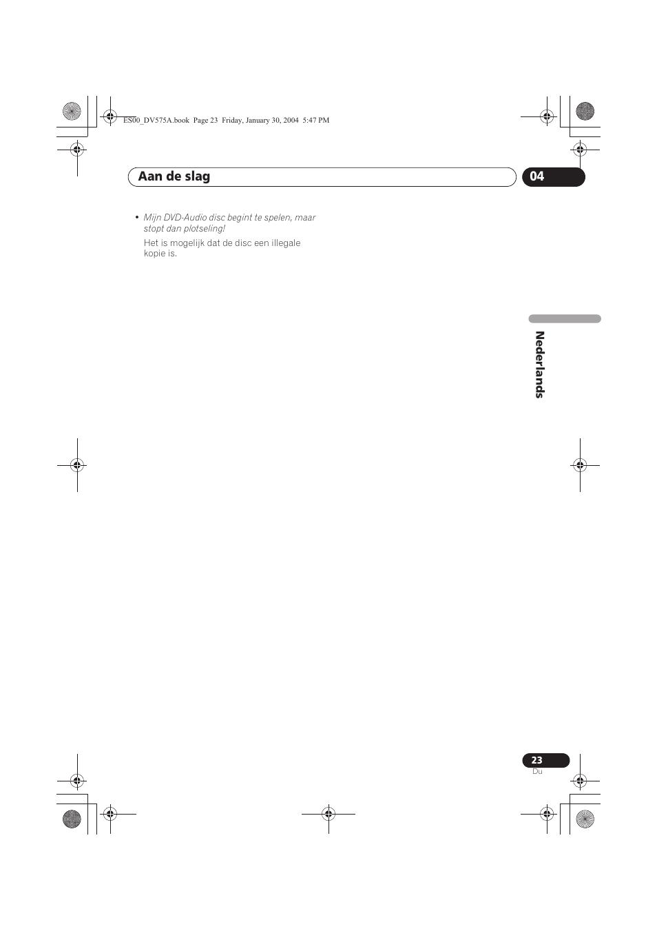 Aan de slag 04 | Pioneer DV-575A-S User Manual | Page 75 / 108