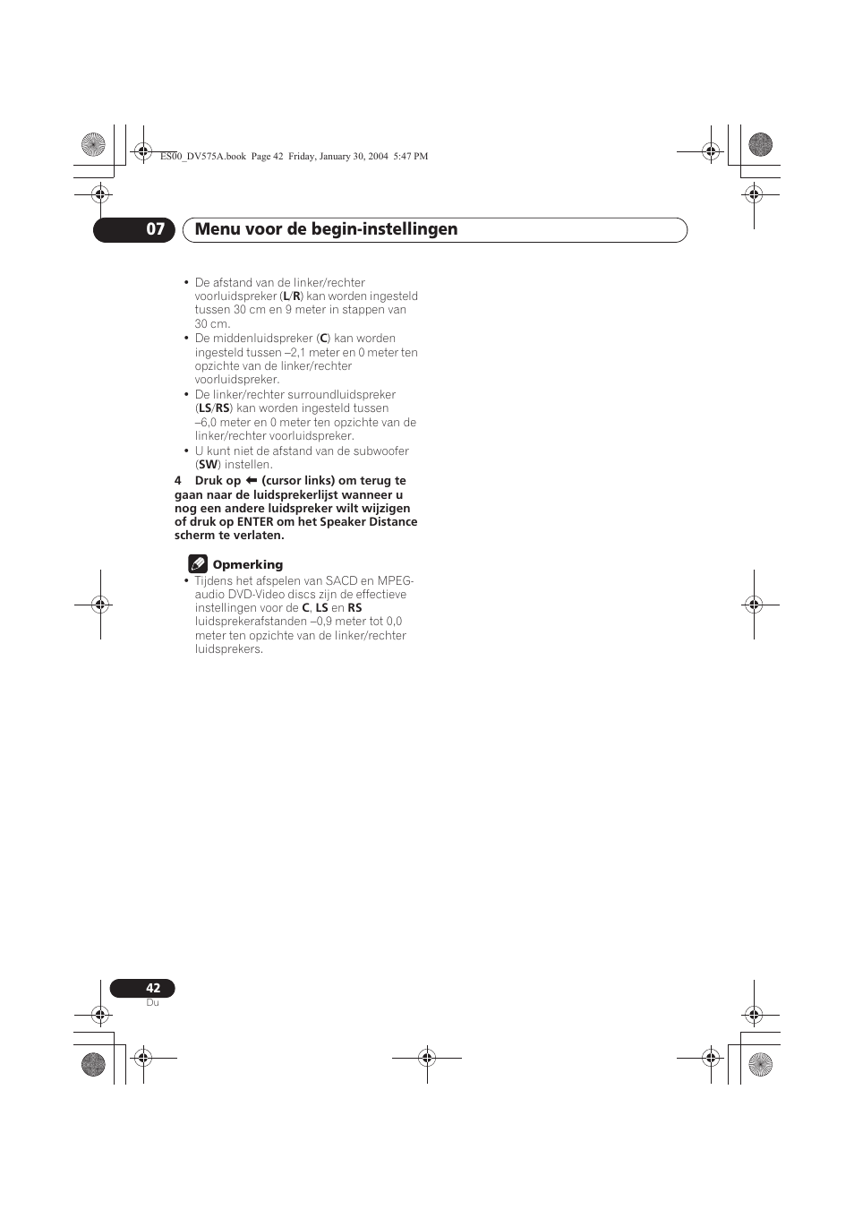 Menu voor de begin-instellingen 07 | Pioneer DV-575A-S User Manual | Page 94 / 108