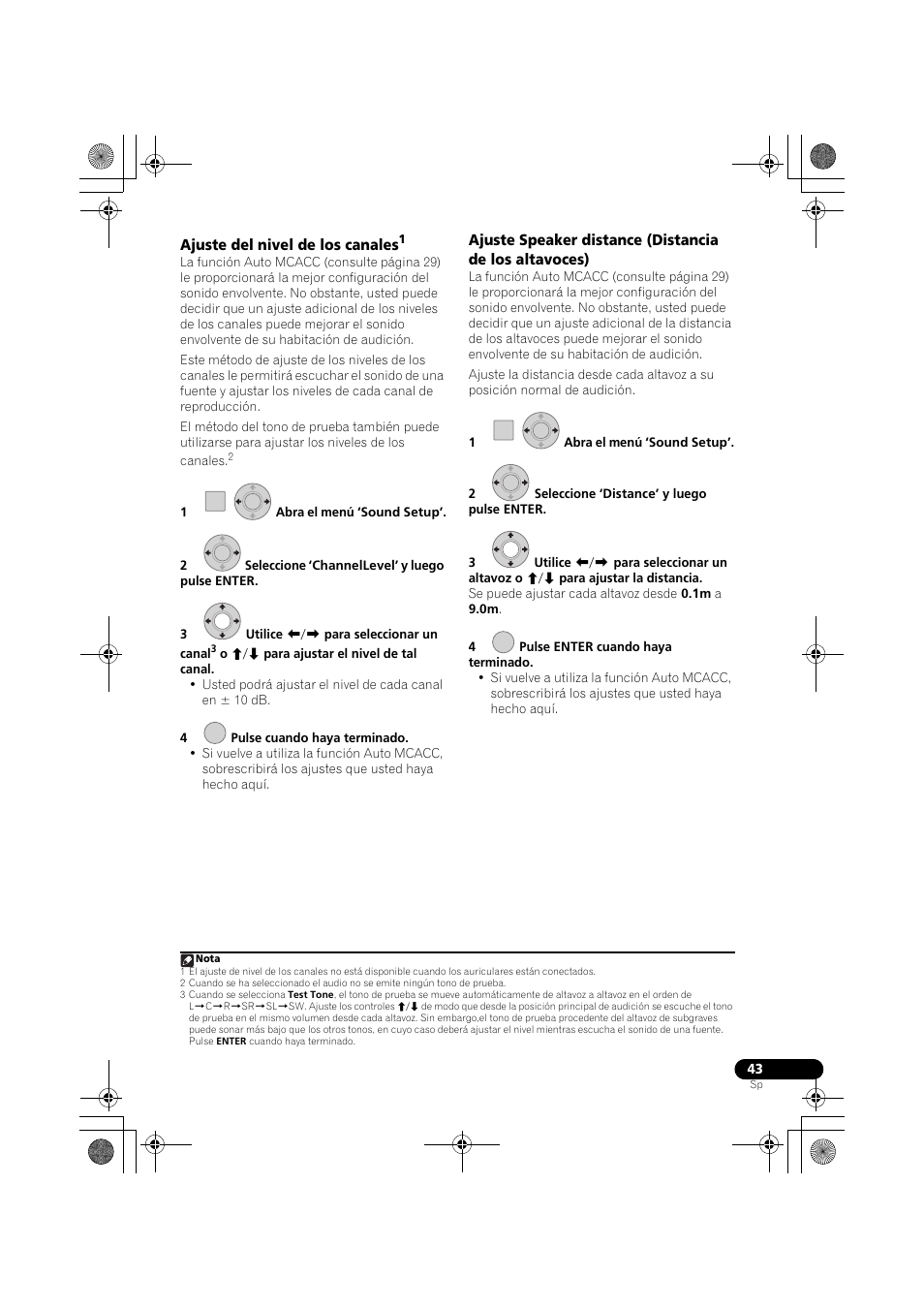 Ajuste del nivel de los canales | Pioneer LX03BD User Manual | Page 43 / 132