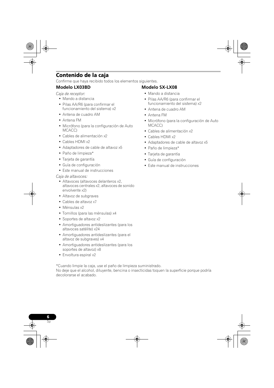 Pioneer LX03BD User Manual | Page 6 / 132