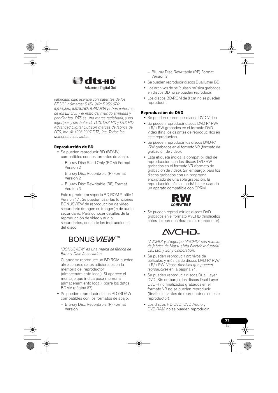 Pioneer LX03BD User Manual | Page 73 / 132
