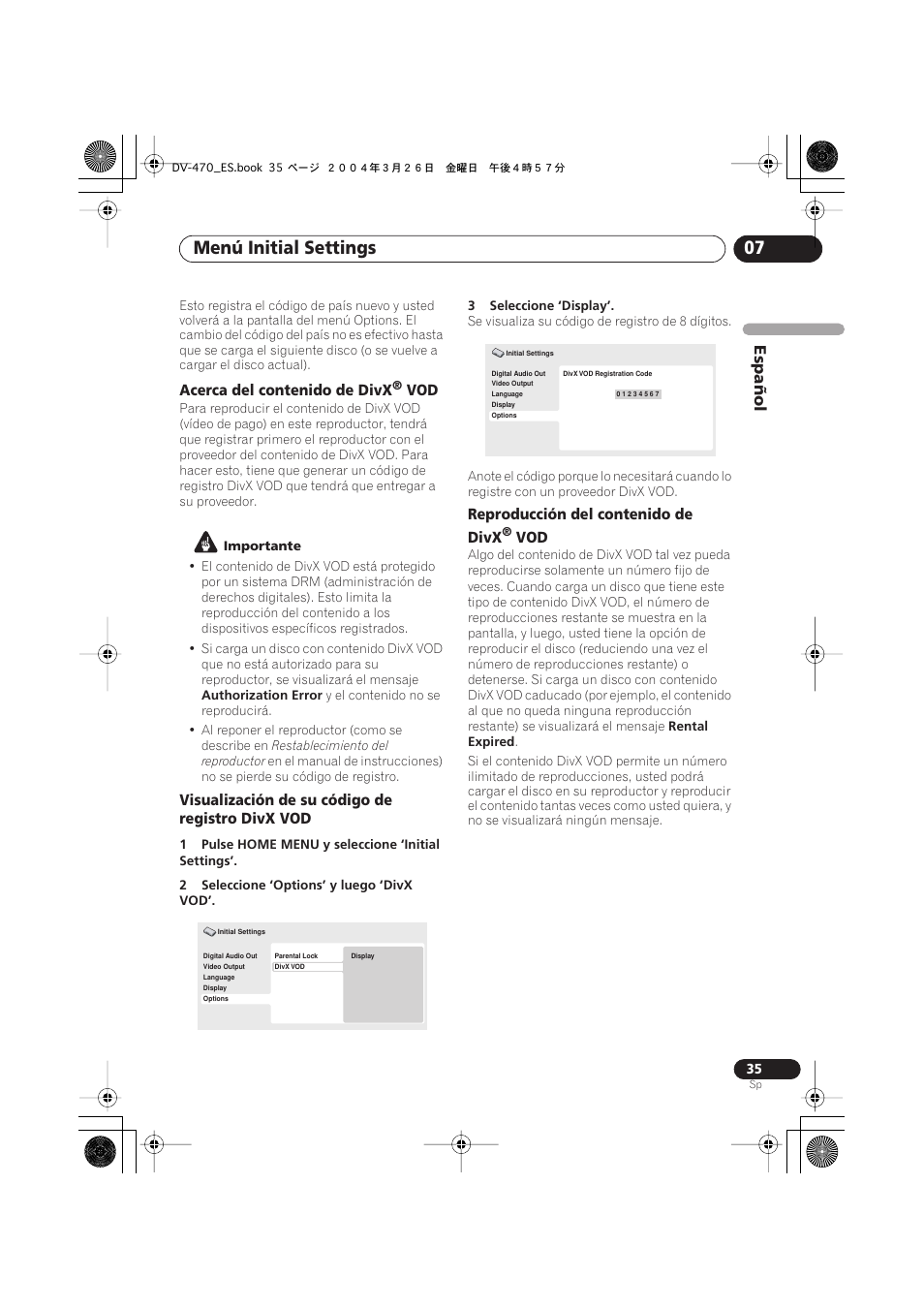 Pioneer DV-470-K User Manual | Page 35 / 86