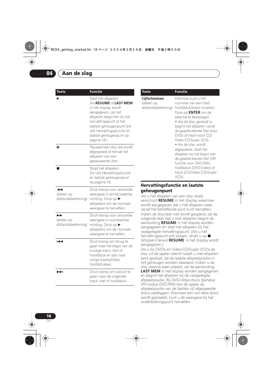 Aan de slag 04 | Pioneer DV-470-K User Manual | Page 60 / 86