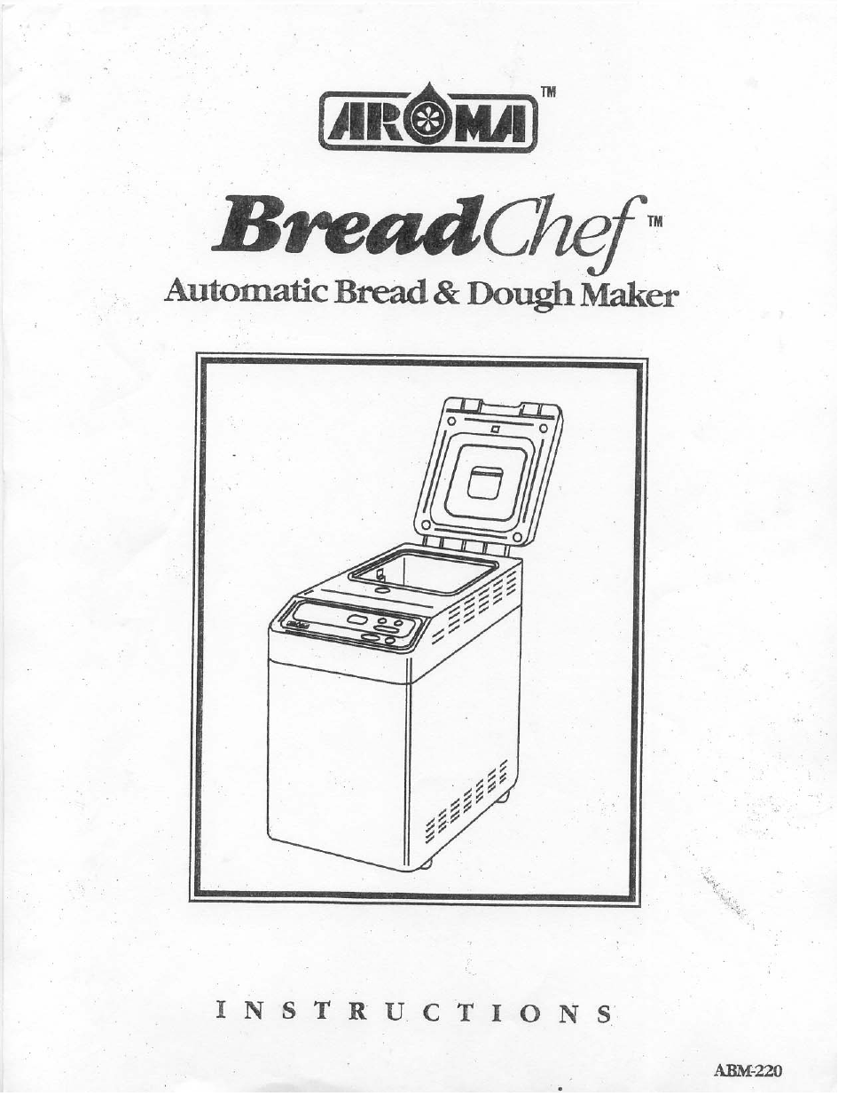 Aroma BREADCHEF ABM-220 User Manual | 25 pages