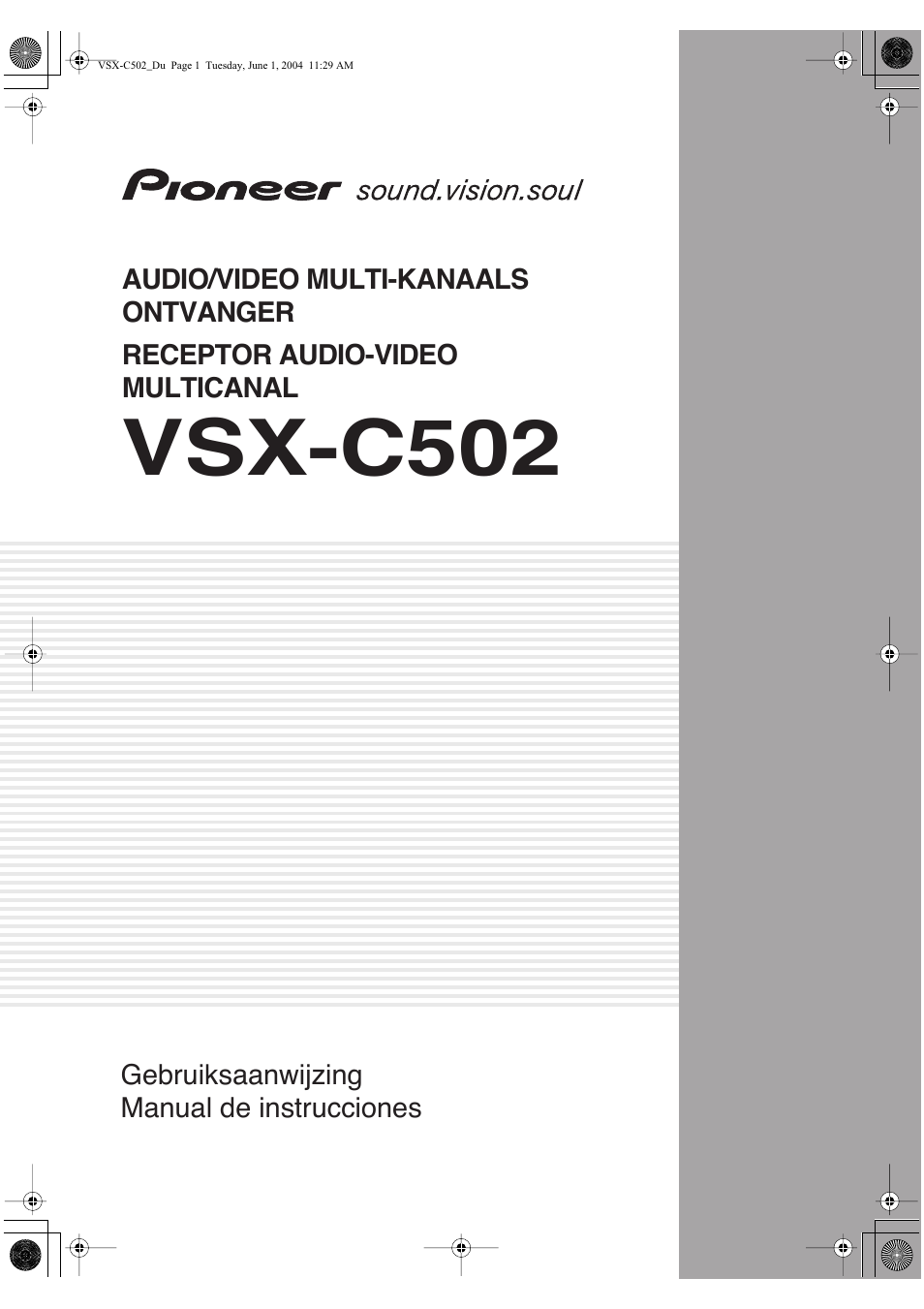 Pioneer VSX-C502-S User Manual | 104 pages