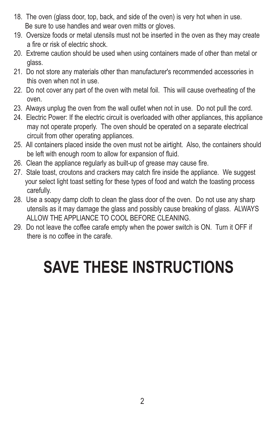 Save these instructions | Aroma ABT-106 User Manual | Page 4 / 11