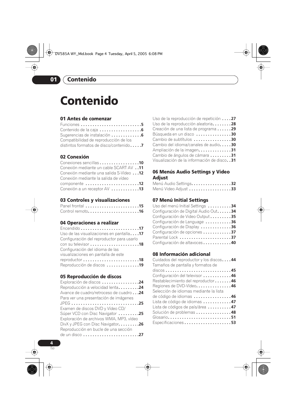 Pioneer DV-585A-s User Manual | Page 4 / 108