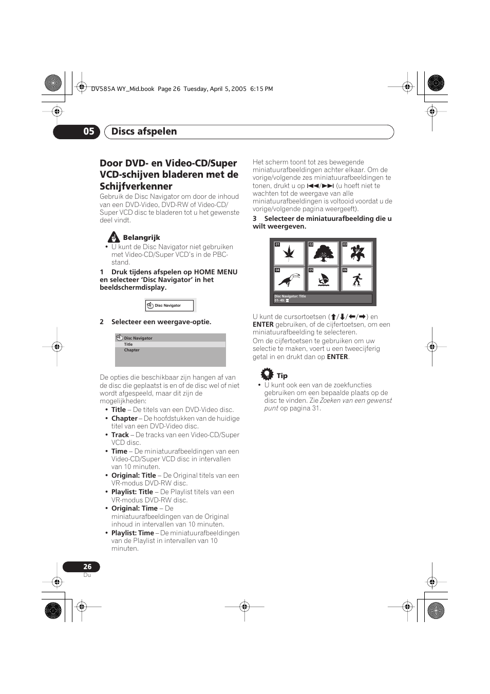 Discs afspelen 05 | Pioneer DV-585A-s User Manual | Page 78 / 108
