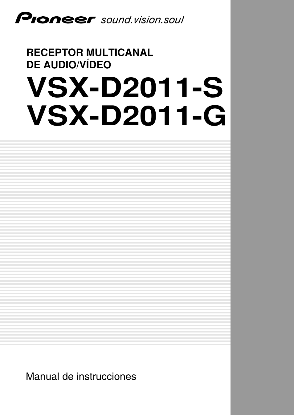 Pioneer VSX-D2011-S User Manual | 120 pages