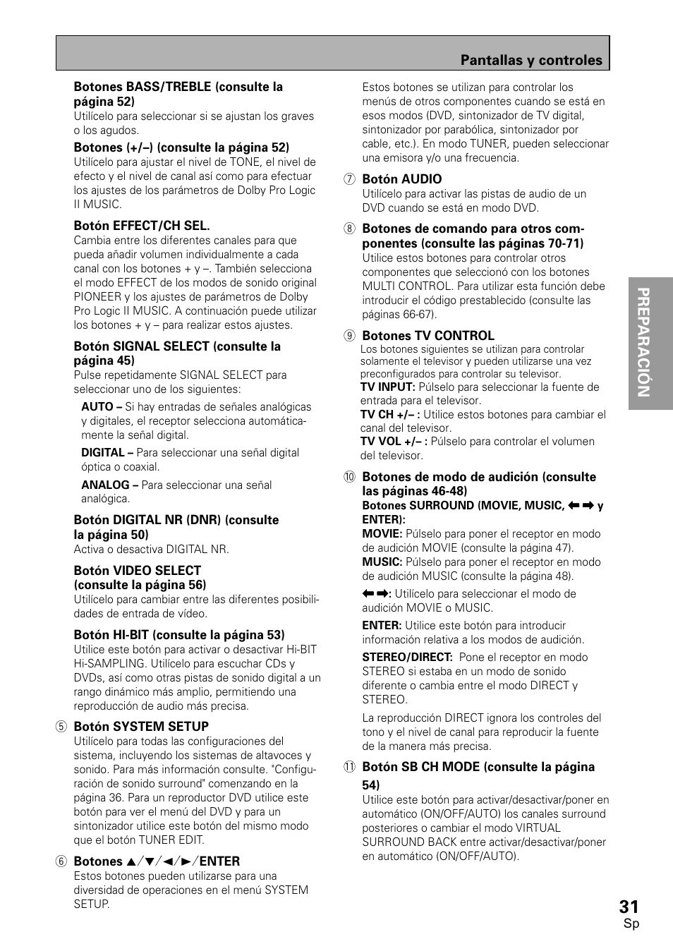Prep ara tion prep araci ó n | Pioneer VSX-D2011-S User Manual | Page 31 / 120