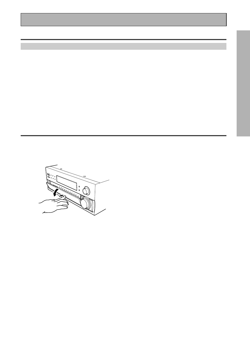 Instalación del receptor, Apertura del panel frontal | Pioneer VSX-909RDS User Manual | Page 11 / 96