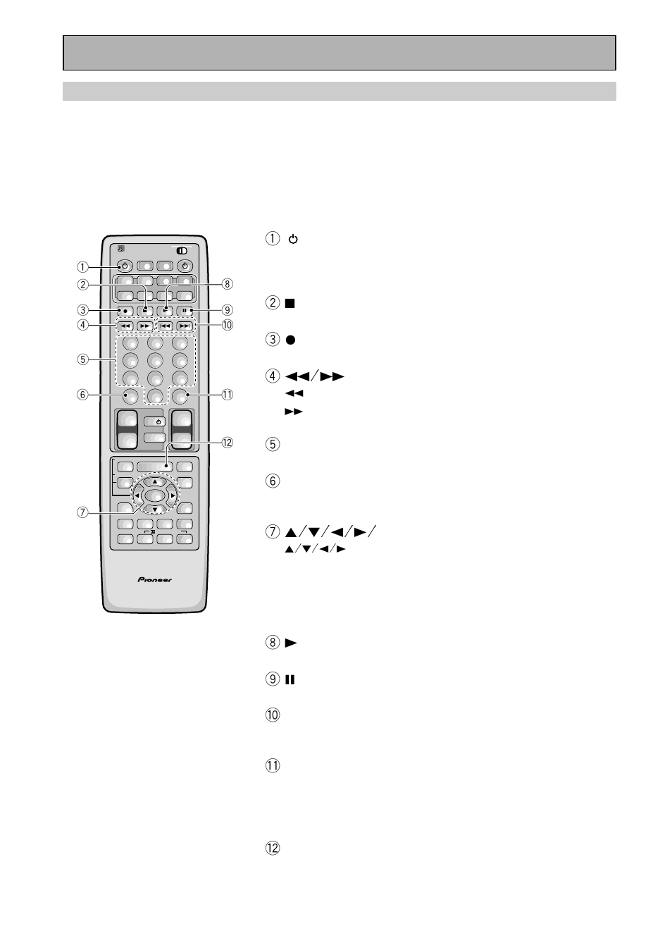 Operaciones de la grabadora de vídeo y dvd, 1 source, 5 teclas numeradas | 75˜∞˜2˜3˜ enter, 0 channel, Disc (tv/vcr), Menu, Mando a distancia de otros componentes, Pulse para detener la reproducción, Pulse para iniciar la grabación | Pioneer VSX-909RDS User Manual | Page 70 / 96