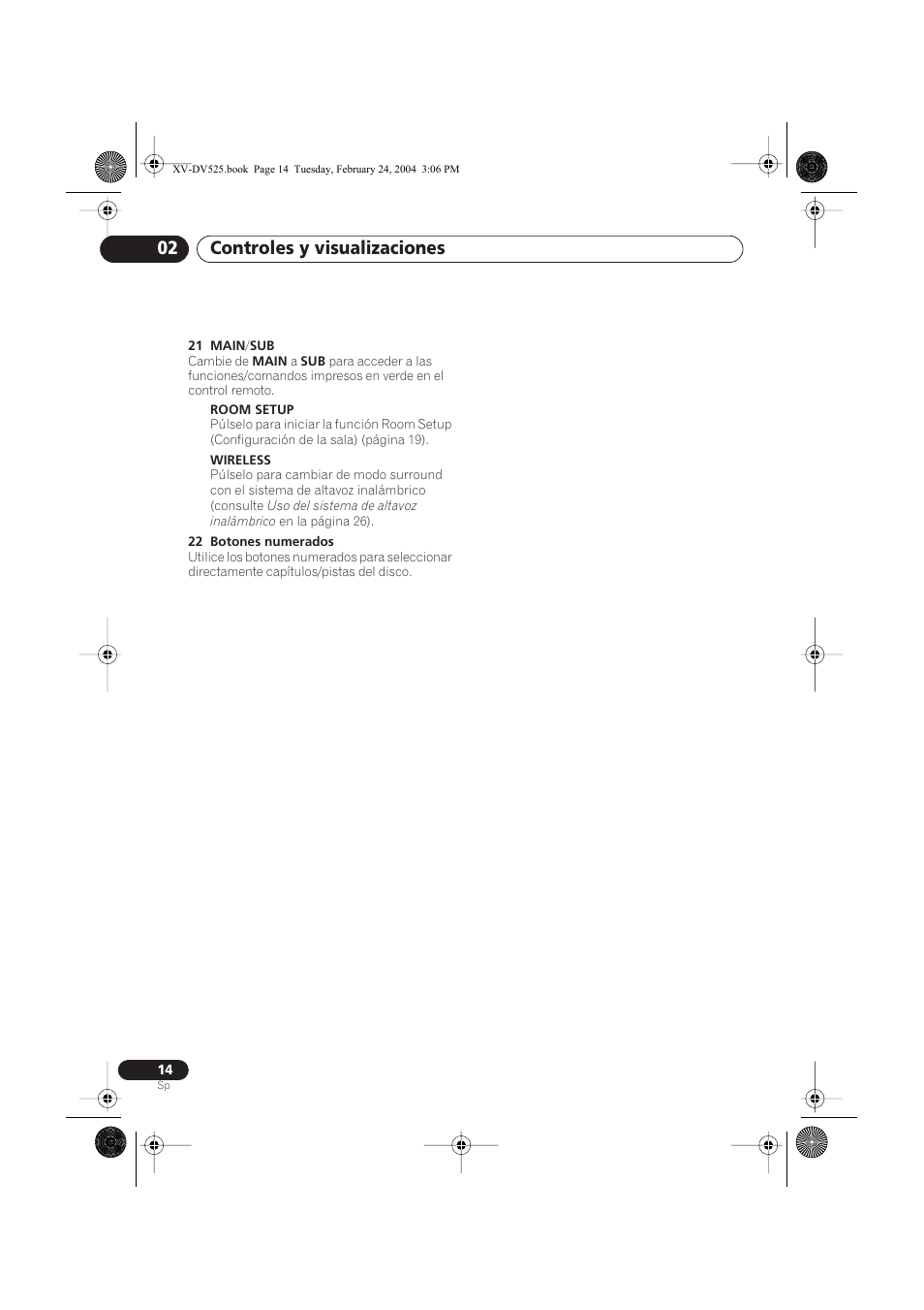 Controles y visualizaciones 02 | Pioneer DCS-525 User Manual | Page 14 / 82