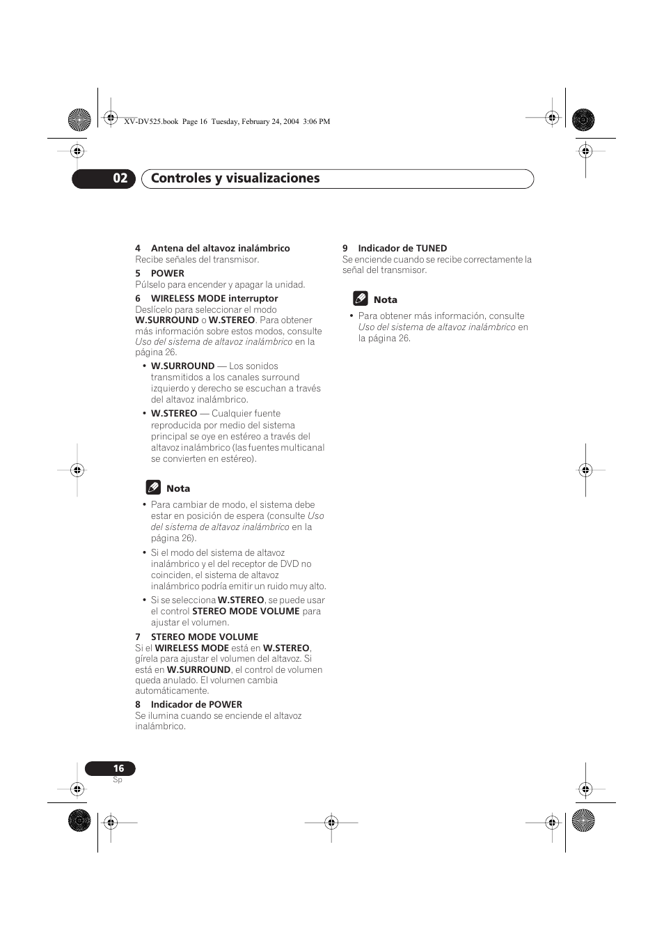 Controles y visualizaciones 02 | Pioneer DCS-525 User Manual | Page 16 / 82